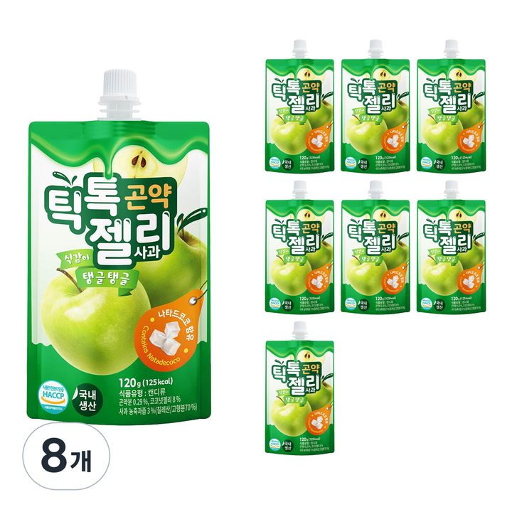 틱톡 곤약젤리 사과 8p, 960g, 8개