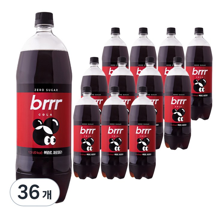 부르르 제로 콜라, 1.5L, 36개