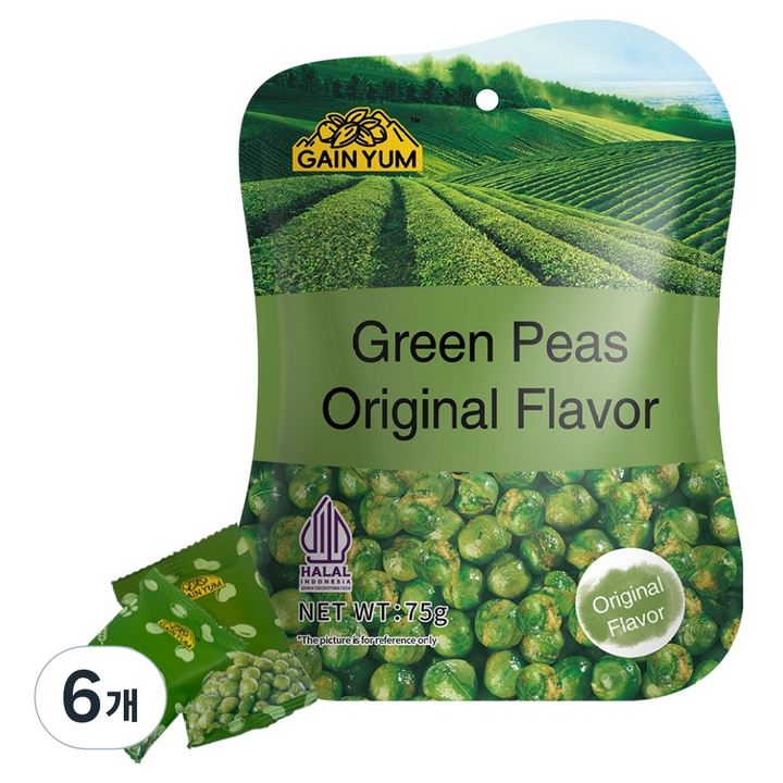GAINYUM 그린피스 오리지널, 6개, 75g