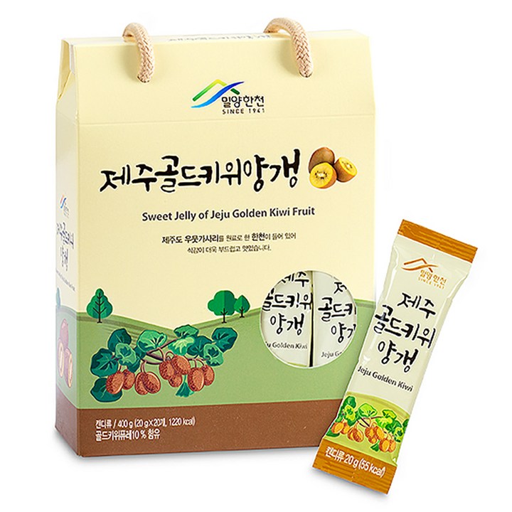 밀양한천 제주골드키위양갱, 400g, 1개