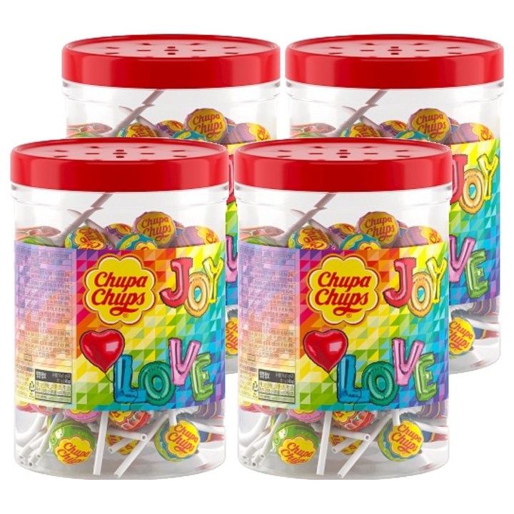 츄파춥스 미니튜브 50개입, 550g, 4개