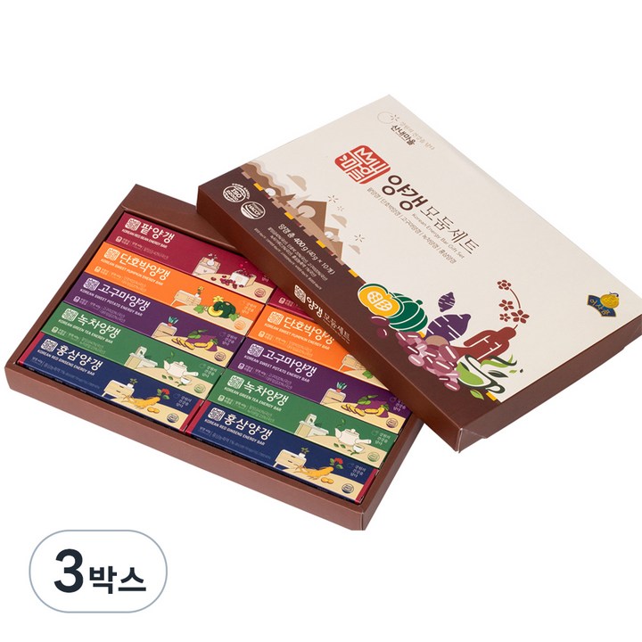 산내마을 양갱 모둠 세트, 400g, 3개