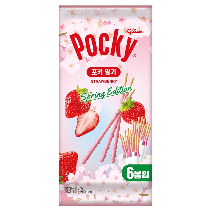 포키 딸기 막대과자 6p, 131g, 1개