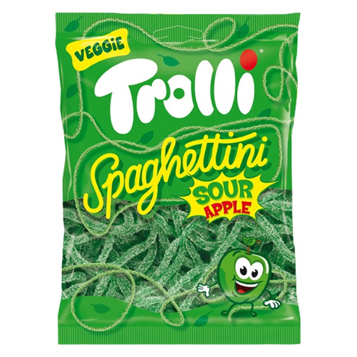 트롤리 스파게티니 사우어 애플향 츄잉젤리, 100g, 1개