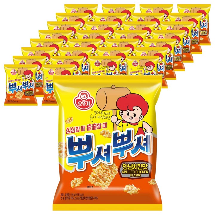 오뚜기 뿌셔뿌셔 양념치킨맛, 90g, 120개