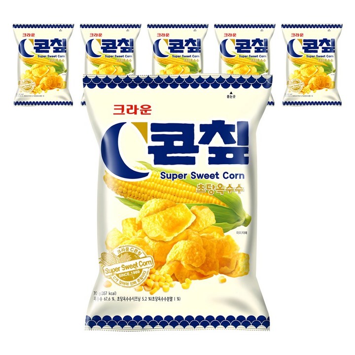 콘칲 초당 옥수수, 70g, 6개