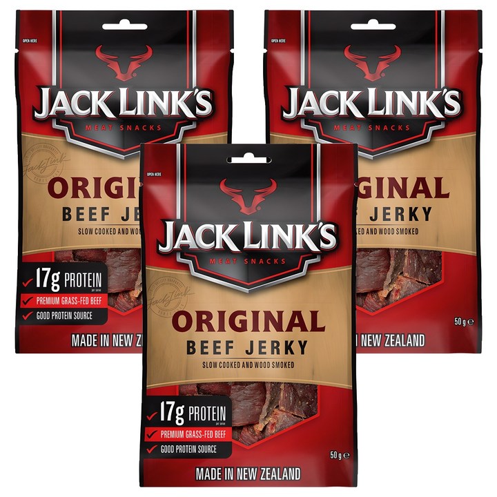 잭링크스 비프 져키 오리지널 육포, 50g, 3개