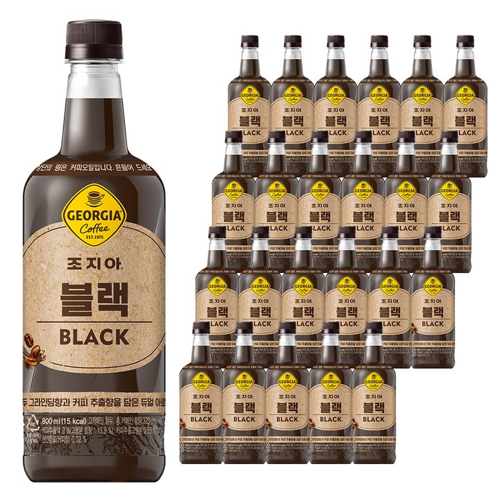 조지아 블랙 커피, 800ml, 24개