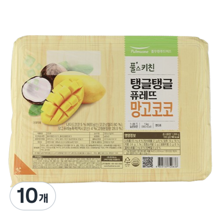 풀스키친 실온 퓨레뜨 망고코코 푸딩 20개입, 1kg, 10개