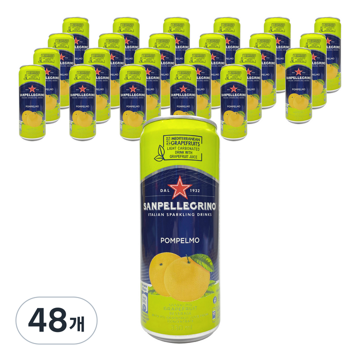 산펠레그리노 ISD 폼펠모 캔 탄산음료, 330ml, 48개