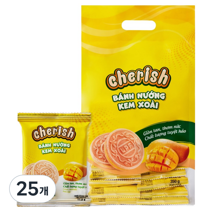 체리쉬 망고 샌드 웨이퍼, 350g, 25개