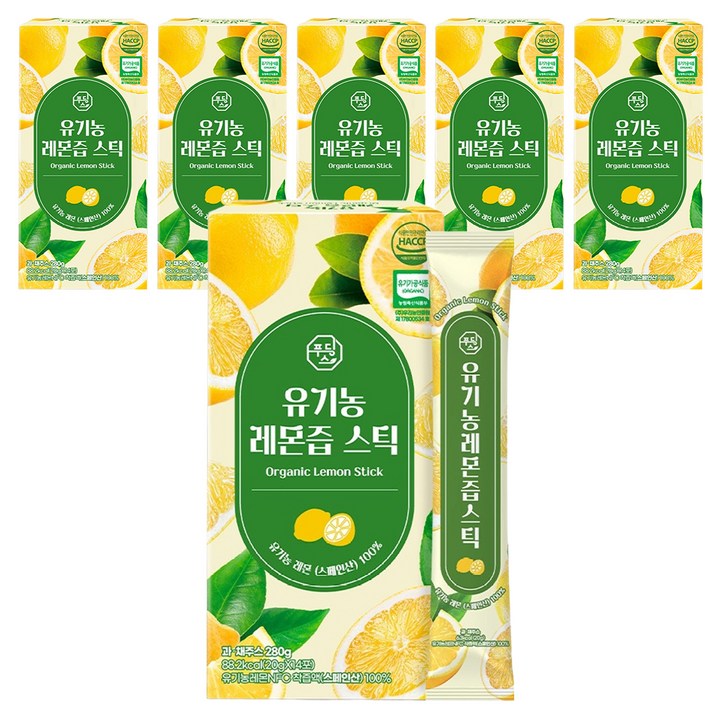 푸딩스 유기농 레몬즙 스틱, 20g, 84개