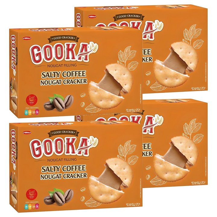 비비카 구카 솔티 커피 누가 크래커, 400g, 4개