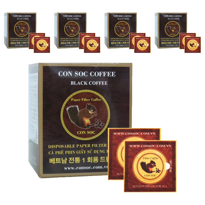 콘삭 페이퍼필터 블랙커피, 7g, 10개입, 5개