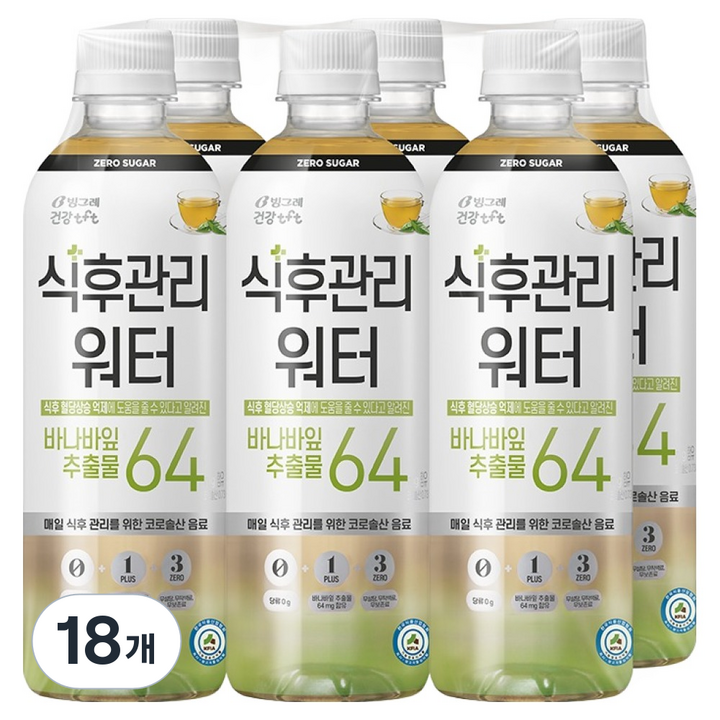 티에프티 빙그레 식후관리 워터, 500ml, 18개