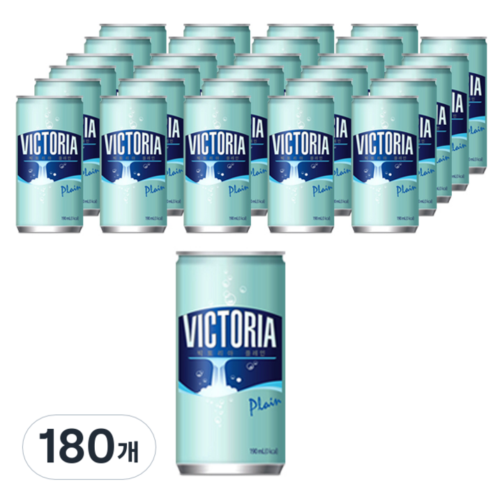 웅진빅토리아 탄산수 플레인, 190ml, 180개