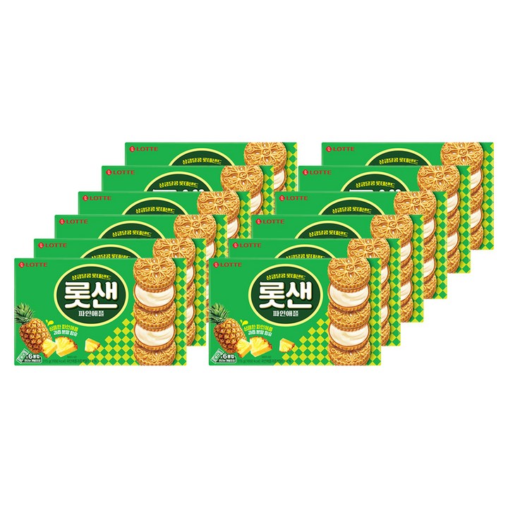 롯데웰푸드 롯샌 파인애플, 315g, 12개
