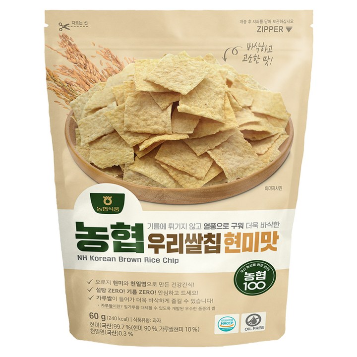 농협식품 우리쌀칩 현미맛, 60g, 1개