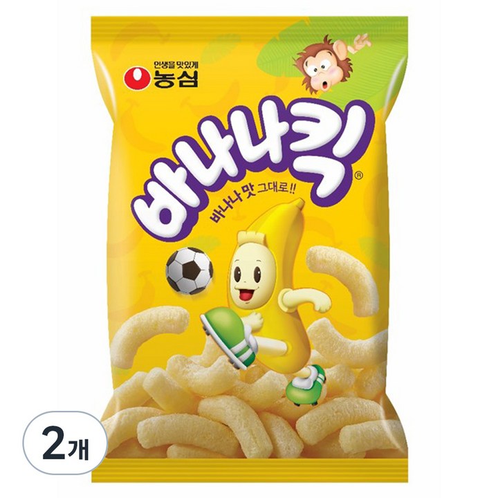 농심 바나나킥, 118g, 2개