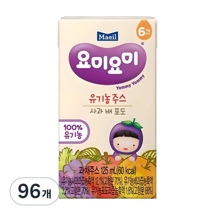 요미요미 주스, 125ml, 96개