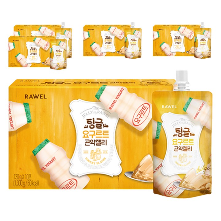 로엘 팅글 요구르트 곤약젤리 10개입, 1.3kg, 5개