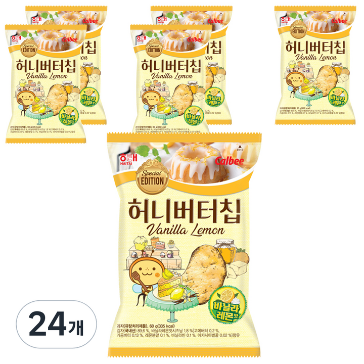 허니버터칩 바닐라레몬, 60g, 24개