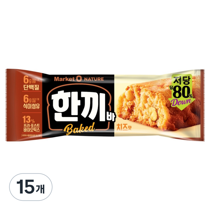 마켓오네이처 오리온 한끼바, 40g, 15개