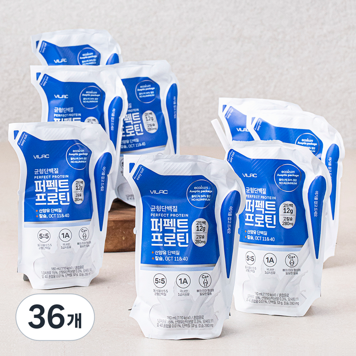 비락 퍼펙트 프로틴, 180ml, 36개