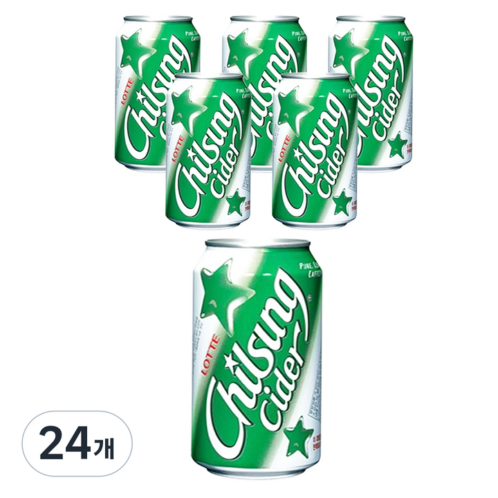 칠성사이다 업소용 탄산음료, 355ml, 24개