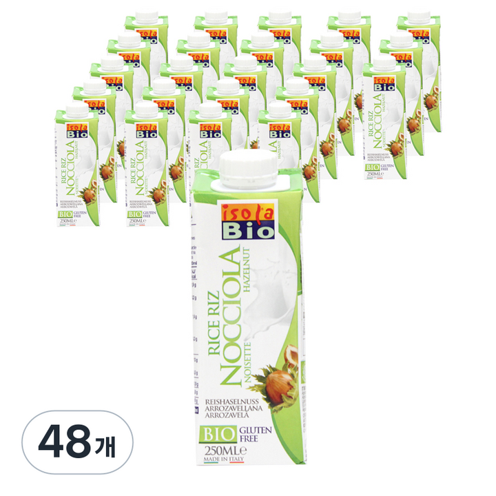 이솔라비오 유기농 쌀 헤이즐넛 음료, 250ml, 48개