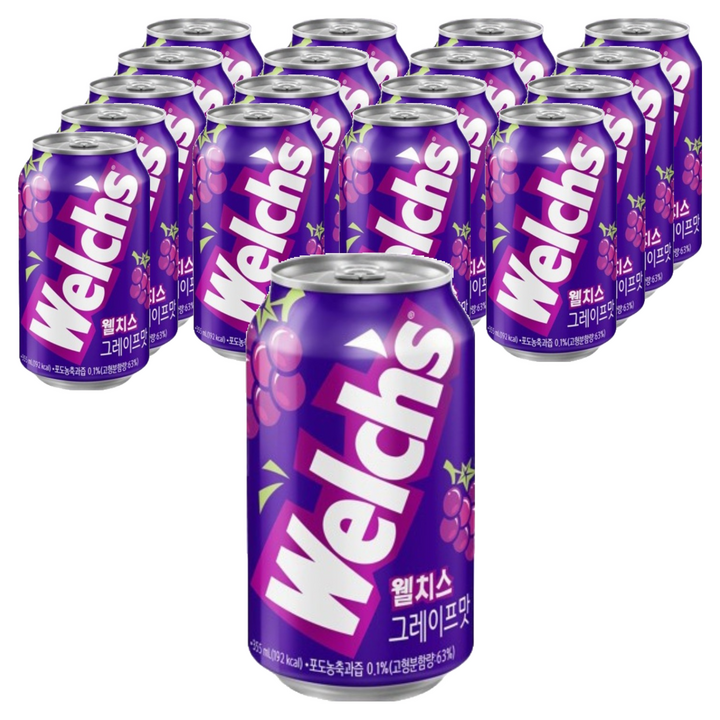 웰치스 그레이프맛, 18개, 355ml