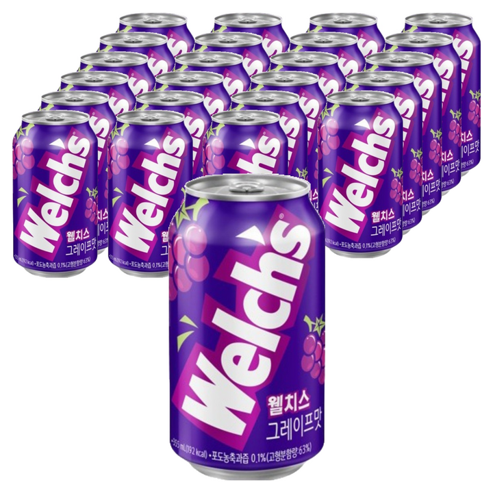 농심 웰치스 포도맛, 355ml, 24개