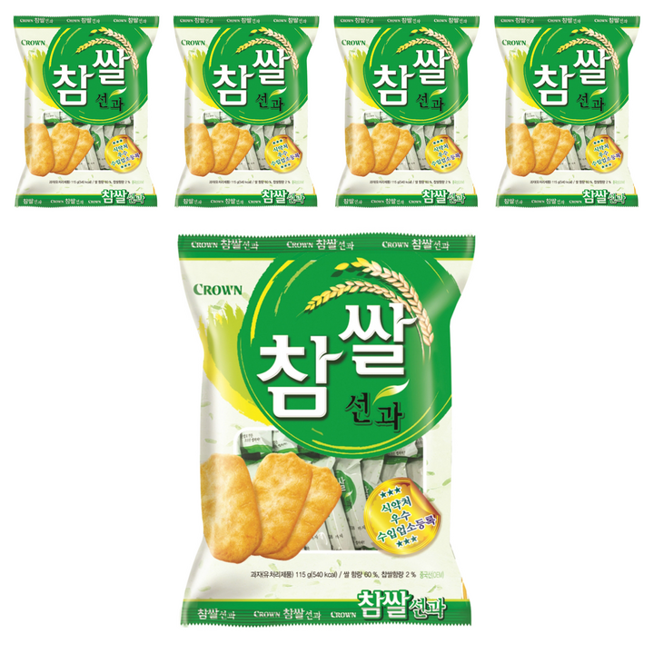 크라운 참쌀선과, 115g, 5개