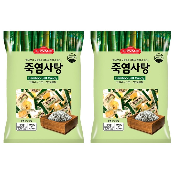 일광제과 죽염 사탕, 280g, 2개