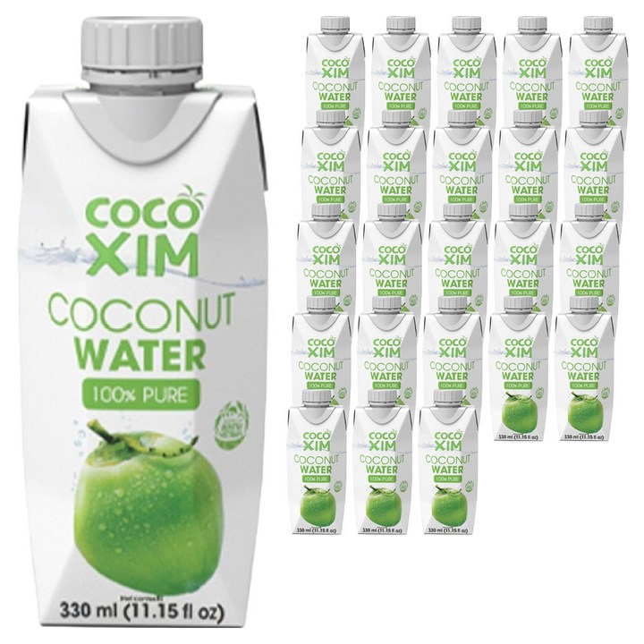 코코씸 100프로 퓨어 코코넛 워터, 330ml, 24개