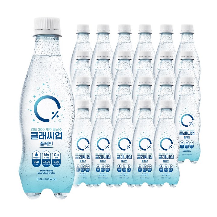제로당 클래씨업 미네랄 탄산수 플레인, 24개, 350ml