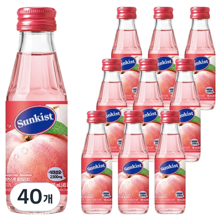썬키스트 피치리치 주스, 40개, 100ml