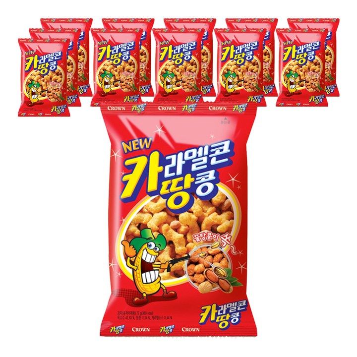 크라운 카라멜콘 땅콩, 72g, 12개