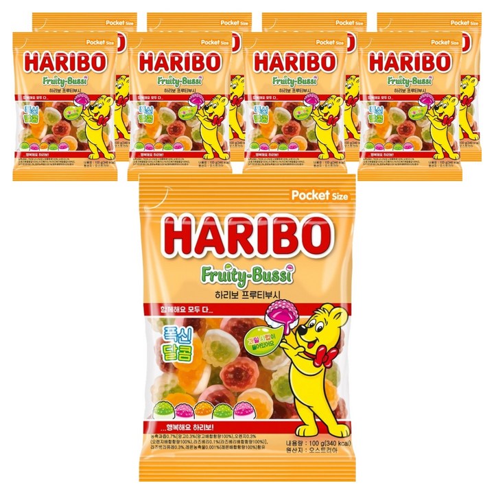 하리보 프리티부시, 100g, 9개