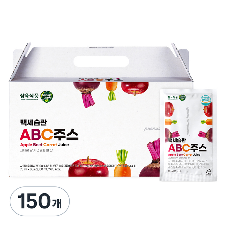 삼육 백세습관 ABC주스, 70ml, 150개