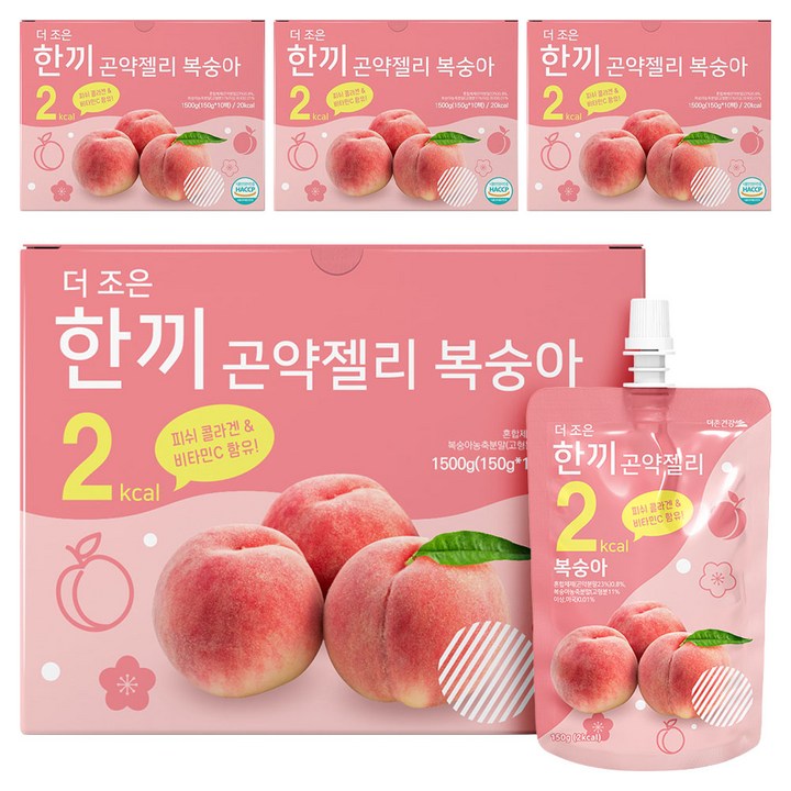 더존건강 더조은 한끼 곤약젤리 복숭아 10개입, 1.5kg, 4박스