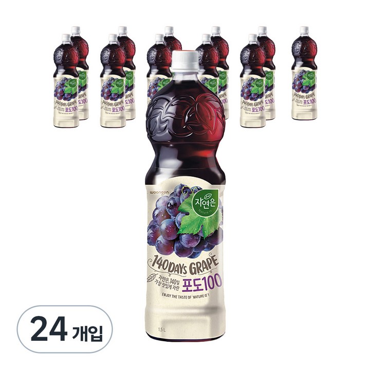 자연은 포도 주스, 1.5L, 24개