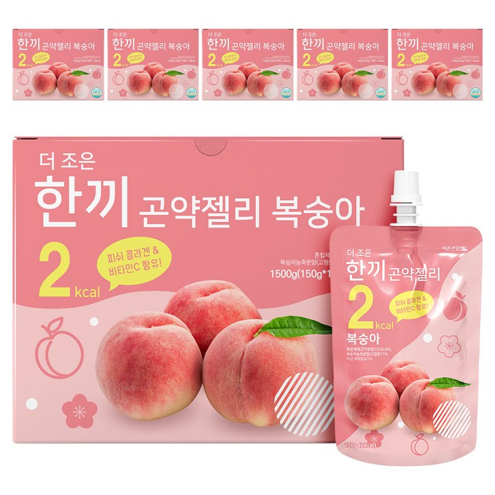 더존건강 더조은 한끼 곤약젤리 복숭아 10개입, 1.5kg, 6박스