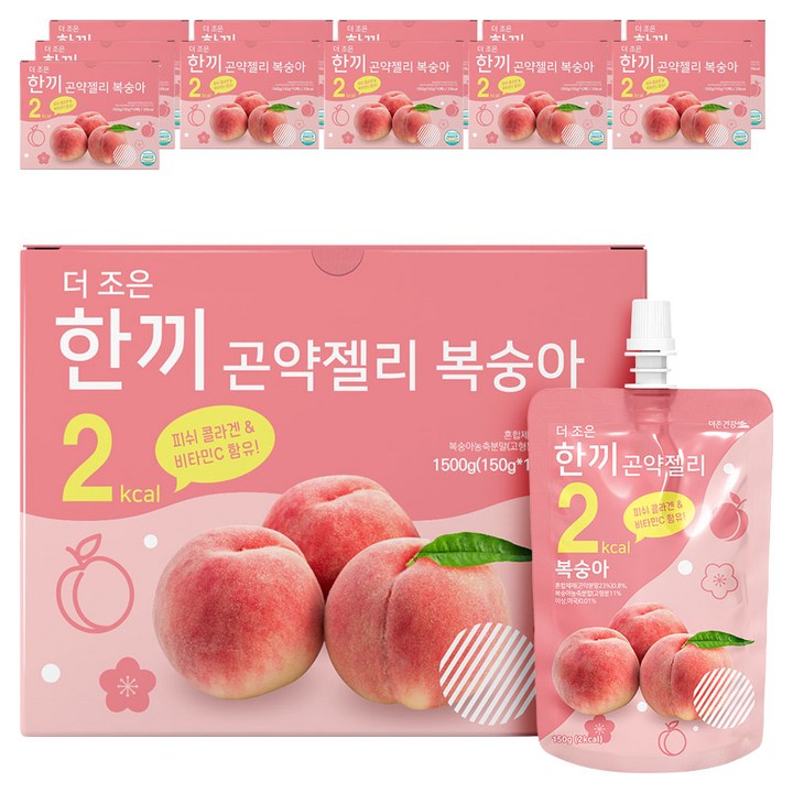 더존건강 더조은 한끼곤약젤리 복숭아 10개입, 1.5kg, 12개