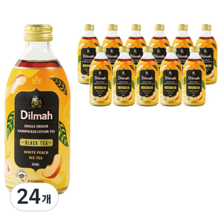 딜마 화이트 피치 블랙티, 24개, 300ml