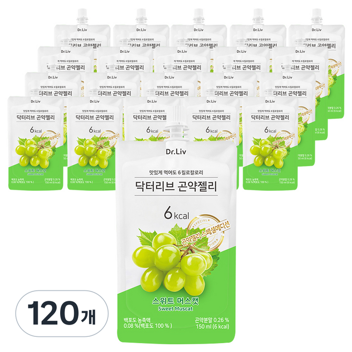 닥터리브 곤약젤리 스위트 머스캣, 150ml, 120개