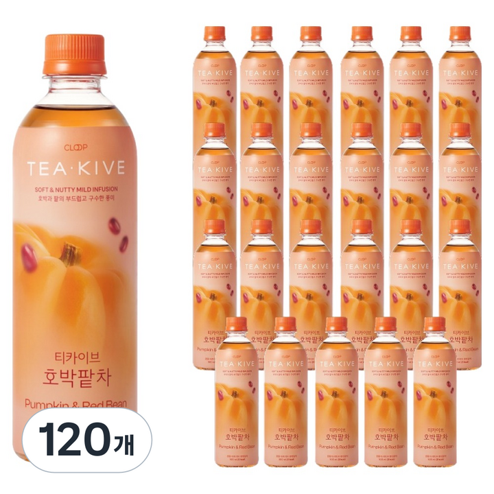 클룹 티카이브 국산 호박팥차, 120개, 500ml