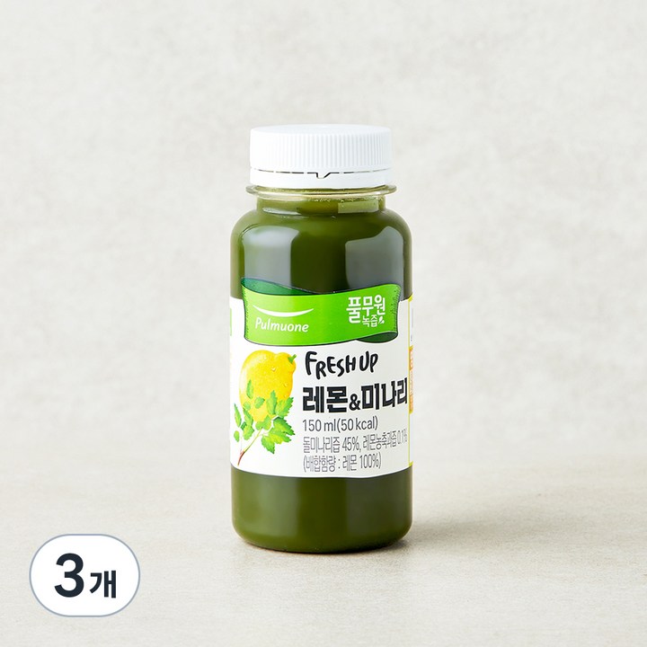 풀무원녹즙 프레시업 레몬 & 미나리 주스, 3개, 150ml