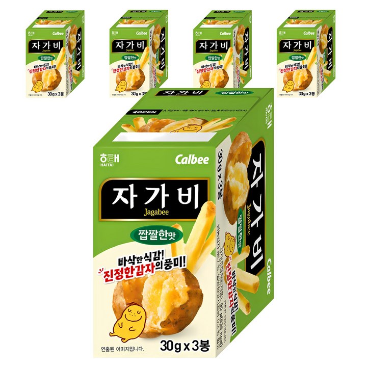 자가비 짭짤한 맛 3p, 90g, 5개