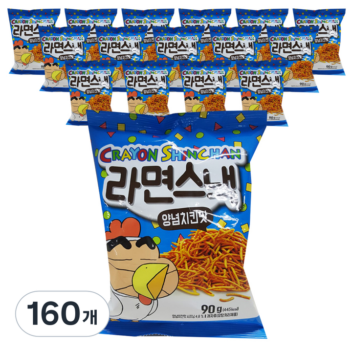 짱구 라면스낵 양념치킨맛, 90g, 160개
